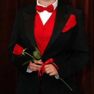 Her Tuxedo black peaked lapels size 10